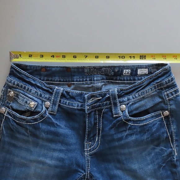 Miss Me Jeans Womens Blue Signature Slim Bootcut Embellished Denim Western sz 28 - Picture 12 of 12